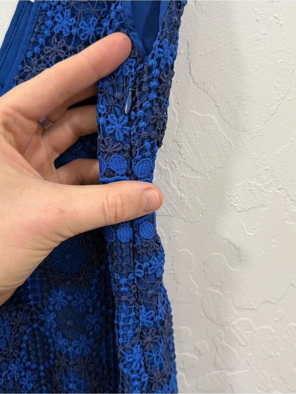 Sandro Paris Bella Blue Egyptian Lace Dress Size 0